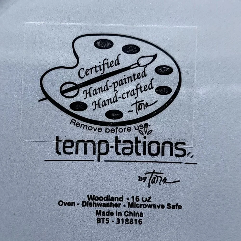 Temp-Tations Woodland Slate Blue Ceramic Stoneware Covered Baker